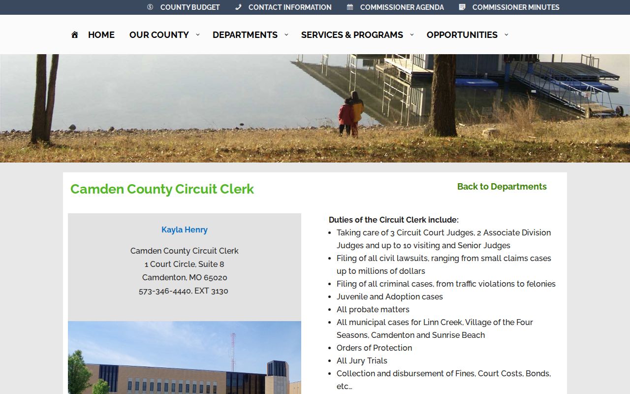 Camden County Circuit Court official information page